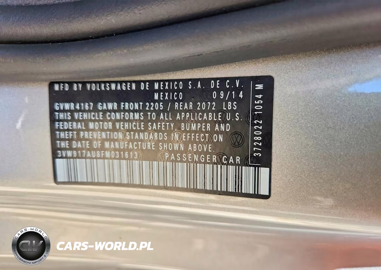2015 Volkswagen Golf VIN:3VW917AU8FM031613 - 13