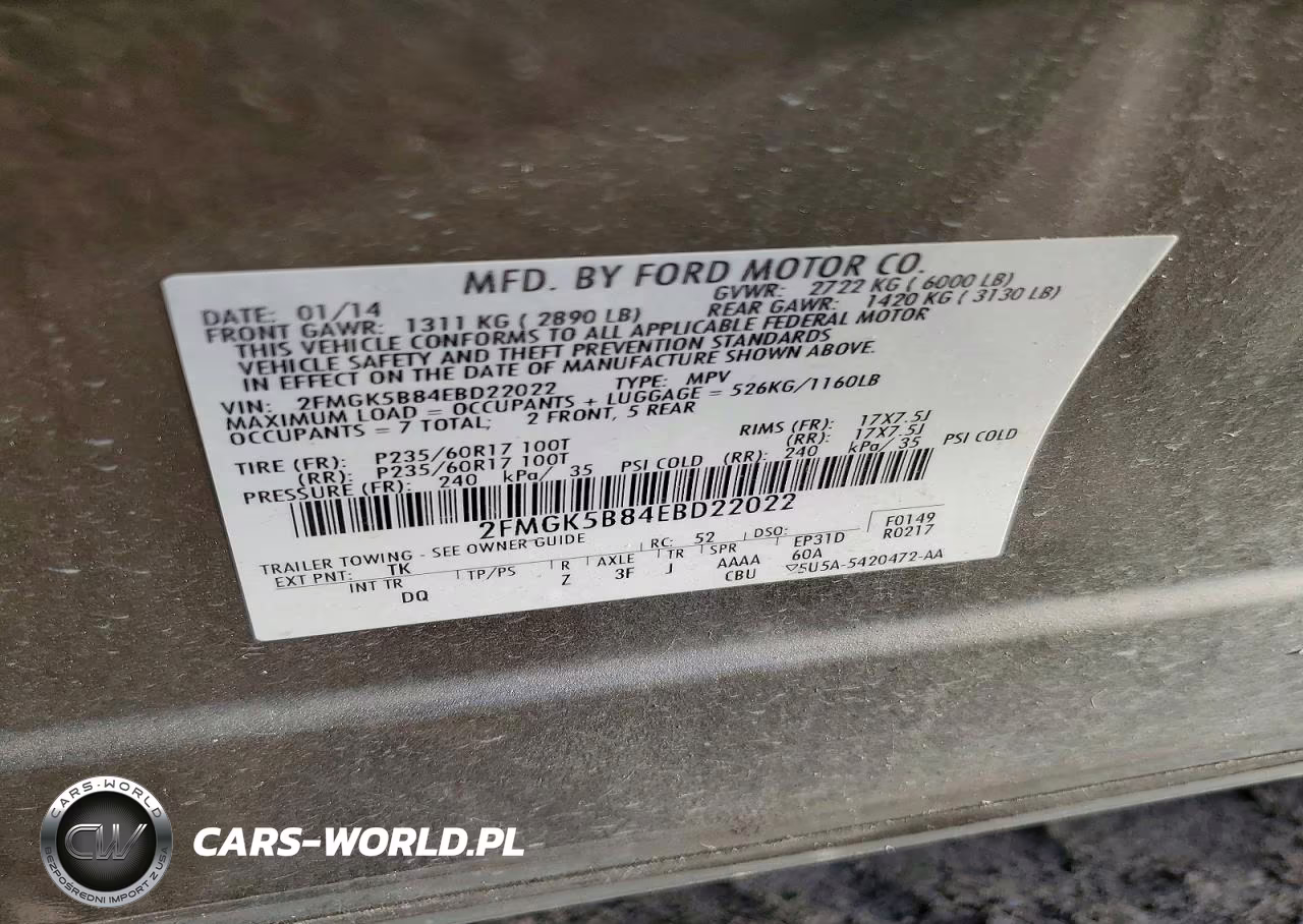 2014 Ford Flex Se VIN:2FMGK5B84EBD22022 - 13