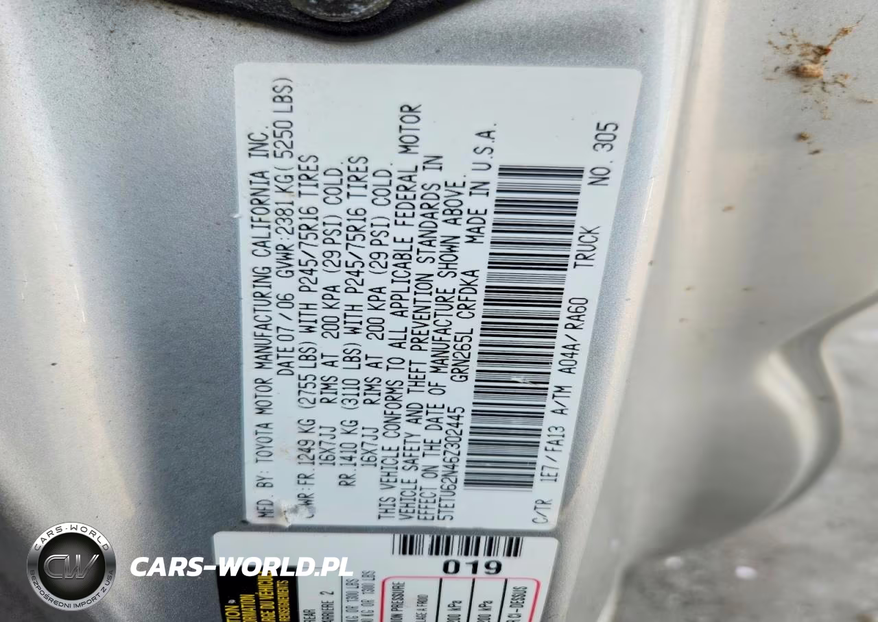 2006 Toyota Tacoma Prerunner Access Cab VIN:5TETU62N46Z302445 - 12