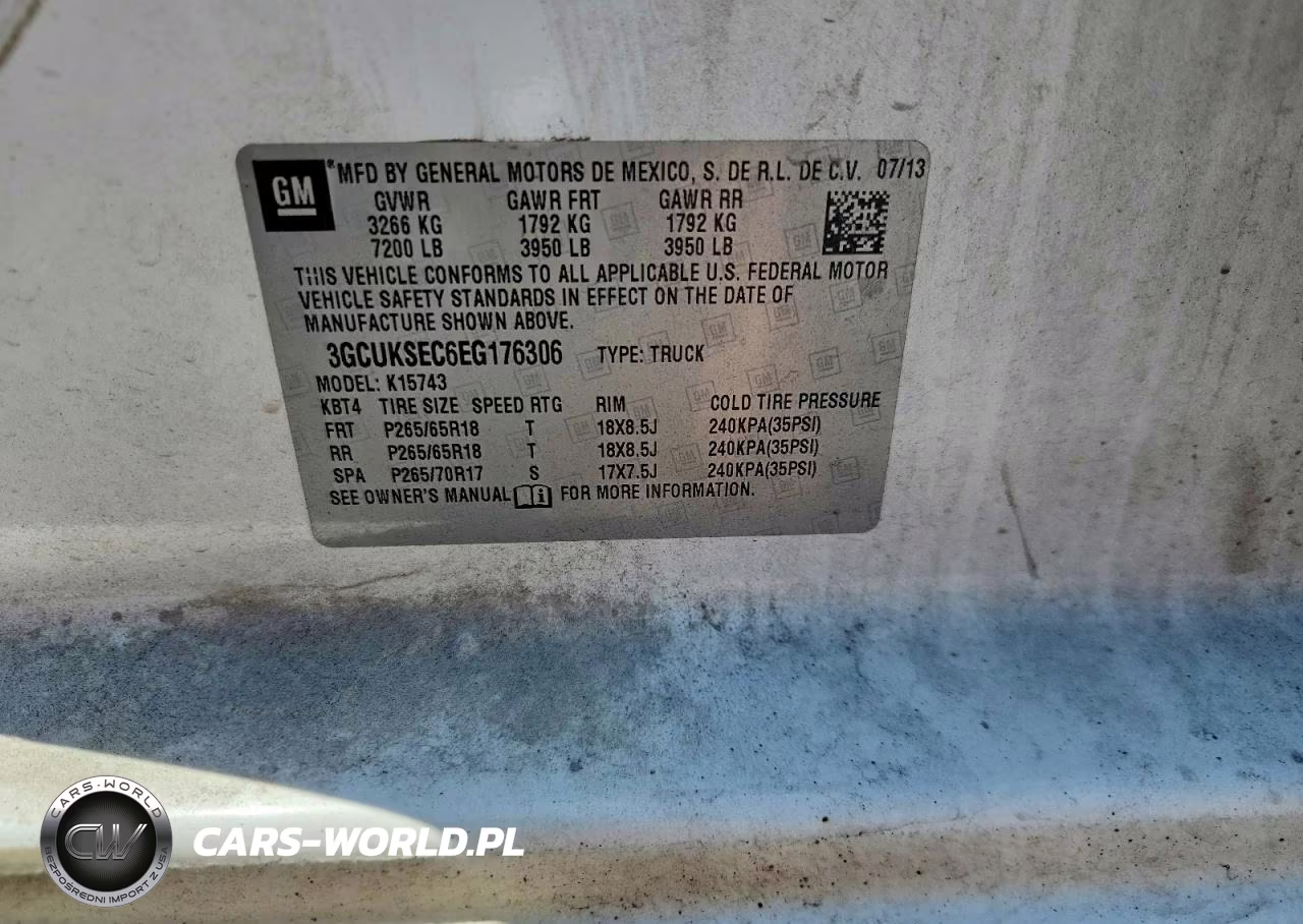 2014 Chevrolet Silverado K1500 Ltz VIN:3GCUKSEC6EG176306 - 12