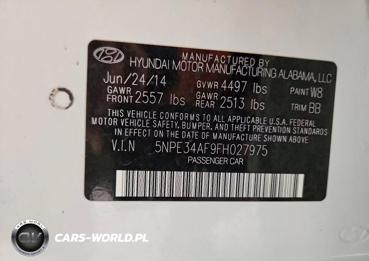 2015 Hyundai Sonata Sport VIN:5NPE34AF9FH027975 - 12
