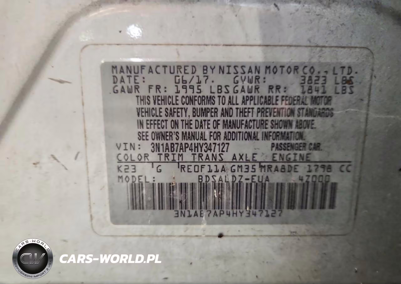 2017 Nissan Sentra Sv VIN:3N1AB7AP4HY347127 - 12