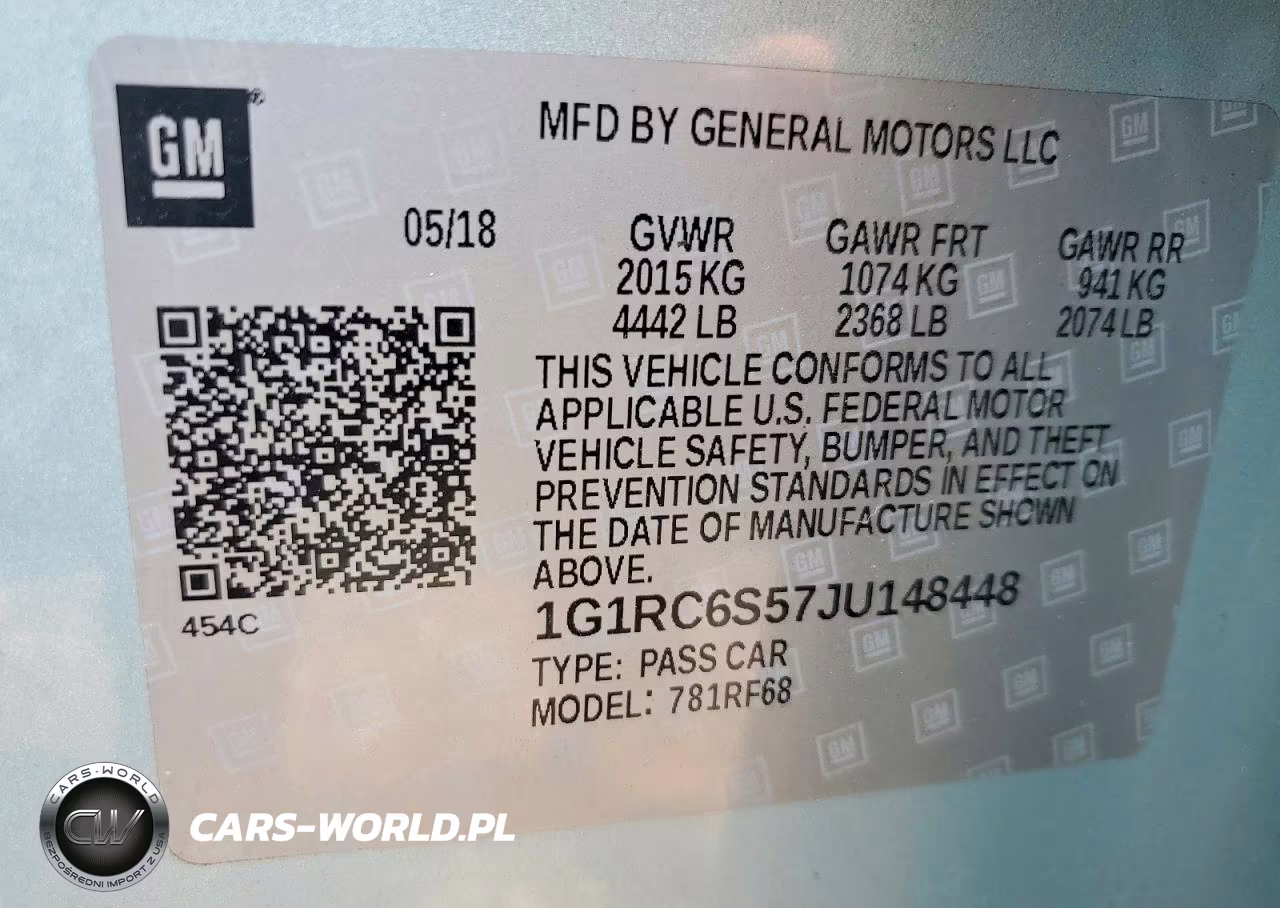 2018 Chevrolet Volt Lt VIN:1G1RC6S57JU148448 - 12
