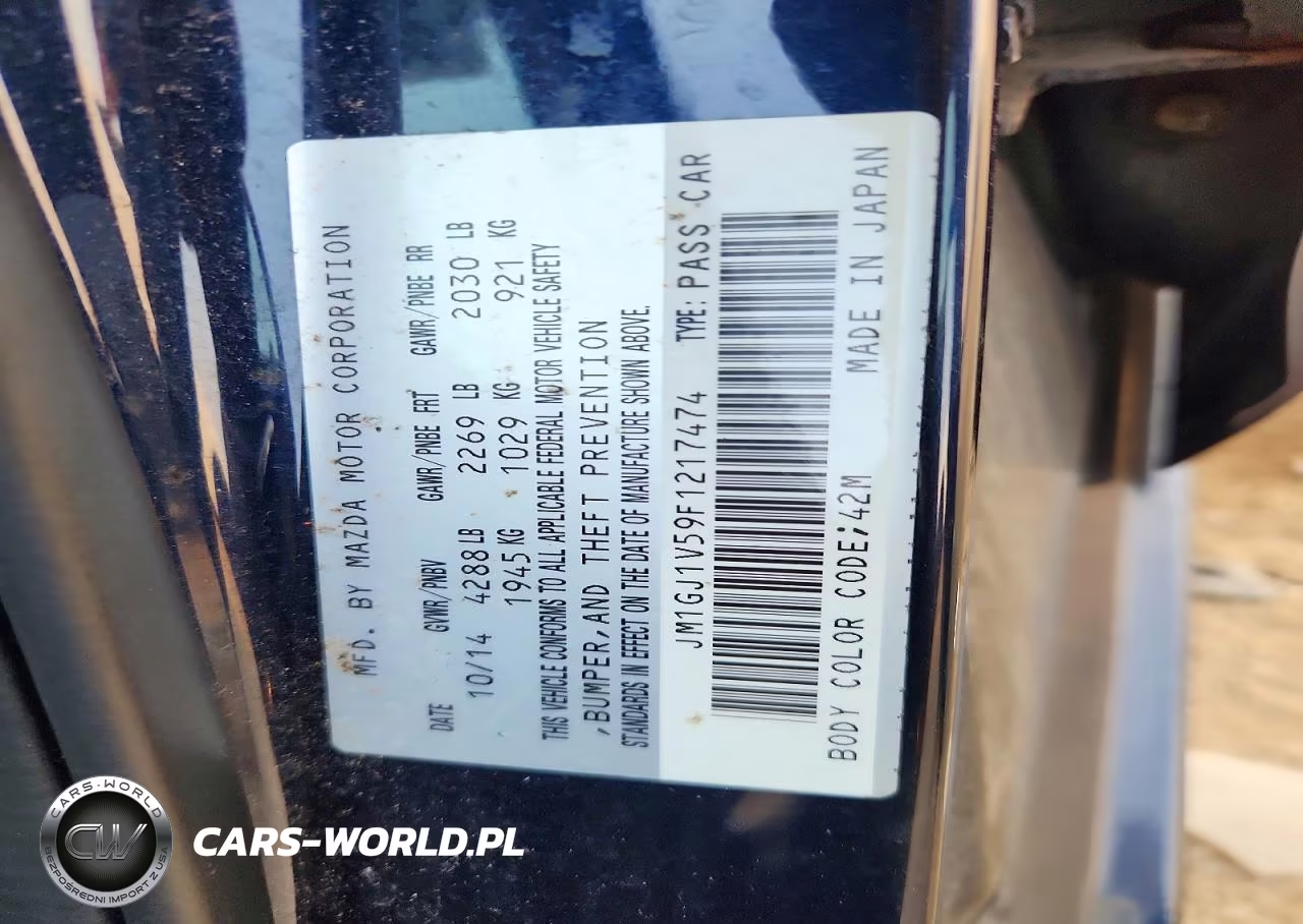 2015 Mazda 6 Touring VIN:JM1GJ1V59F1217474 - 12