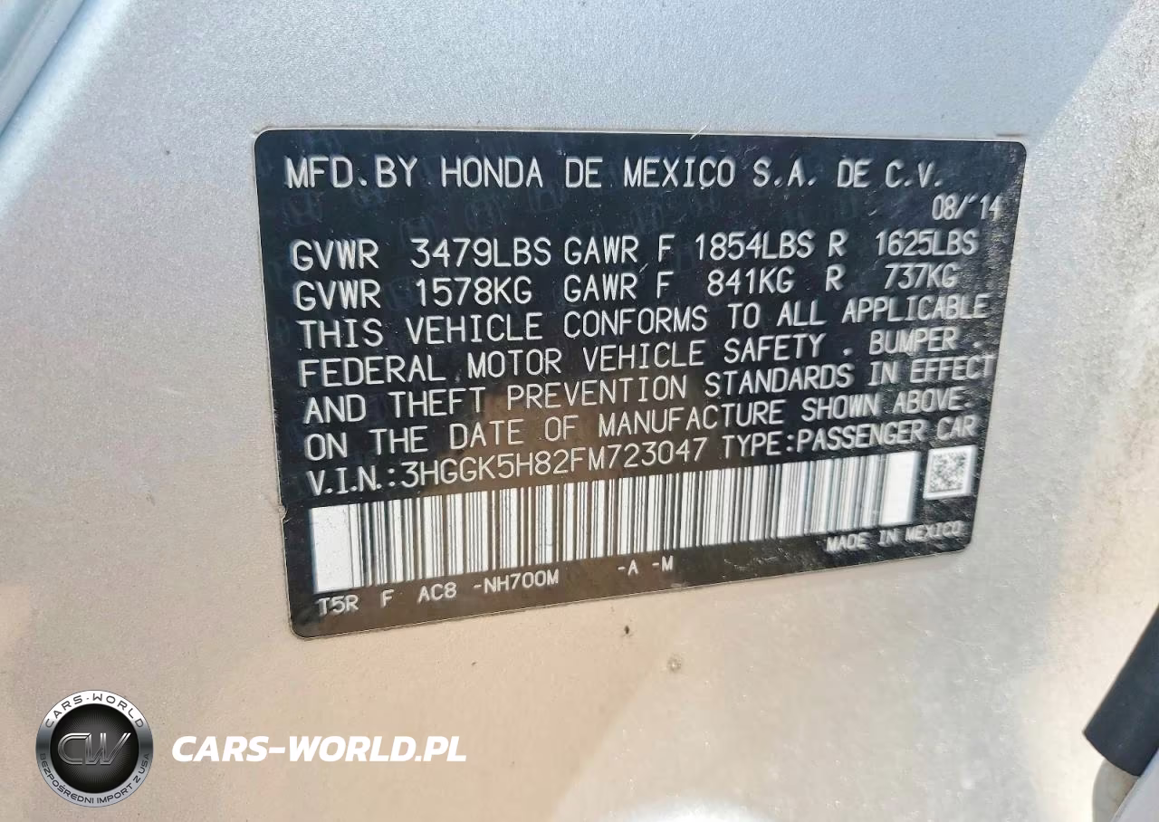 2015 Honda Fit Ex VIN:3HGGK5H82FM723047 - 12
