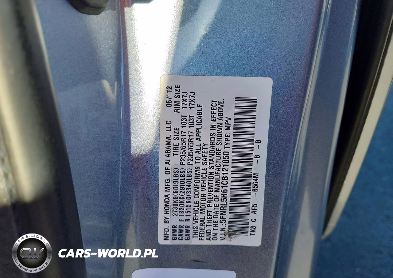 2012 Honda Odyssey Exl VIN:5FNRL5H61CB121050 - 14