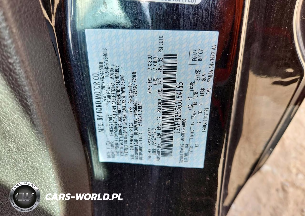 2006 Ford Mustang Gt VIN:1ZVFT82H565154165 - 12