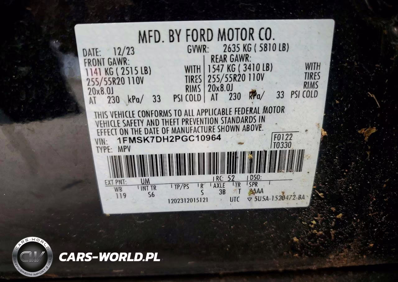 2023 Ford Explorer Xlt VIN:1FMSK7DH2PGC10964 - 14
