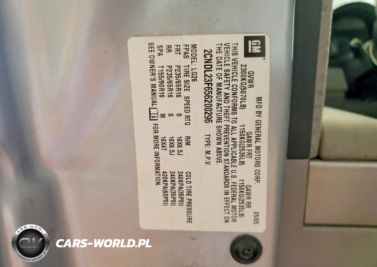 2005 Chevrolet Equinox Ls VIN:2CNDL23F656200296 - 14