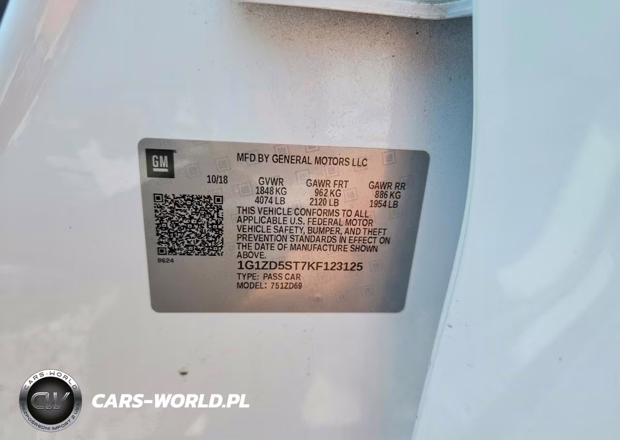 2019 Chevrolet Malibu Lt VIN:1G1ZD5ST7KF123125 - 12