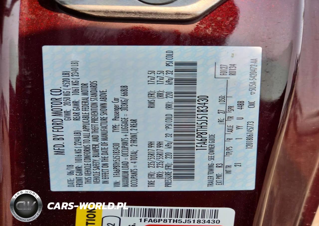 2018 Ford Mustang VIN:1FA6P8TH5J5183430 - 12
