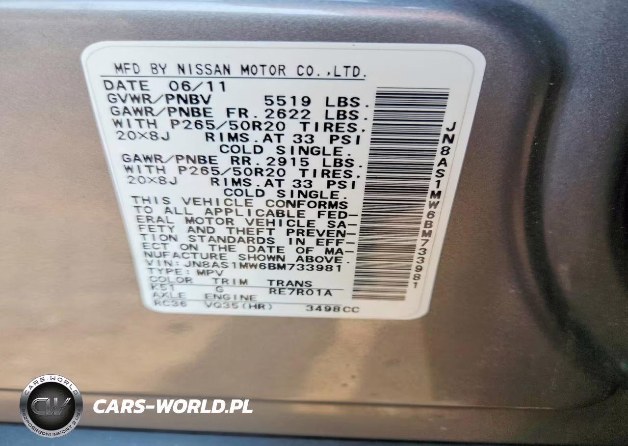 2011 Infiniti Fx35 Base VIN:JN8AS1MW6BM733981 - 13