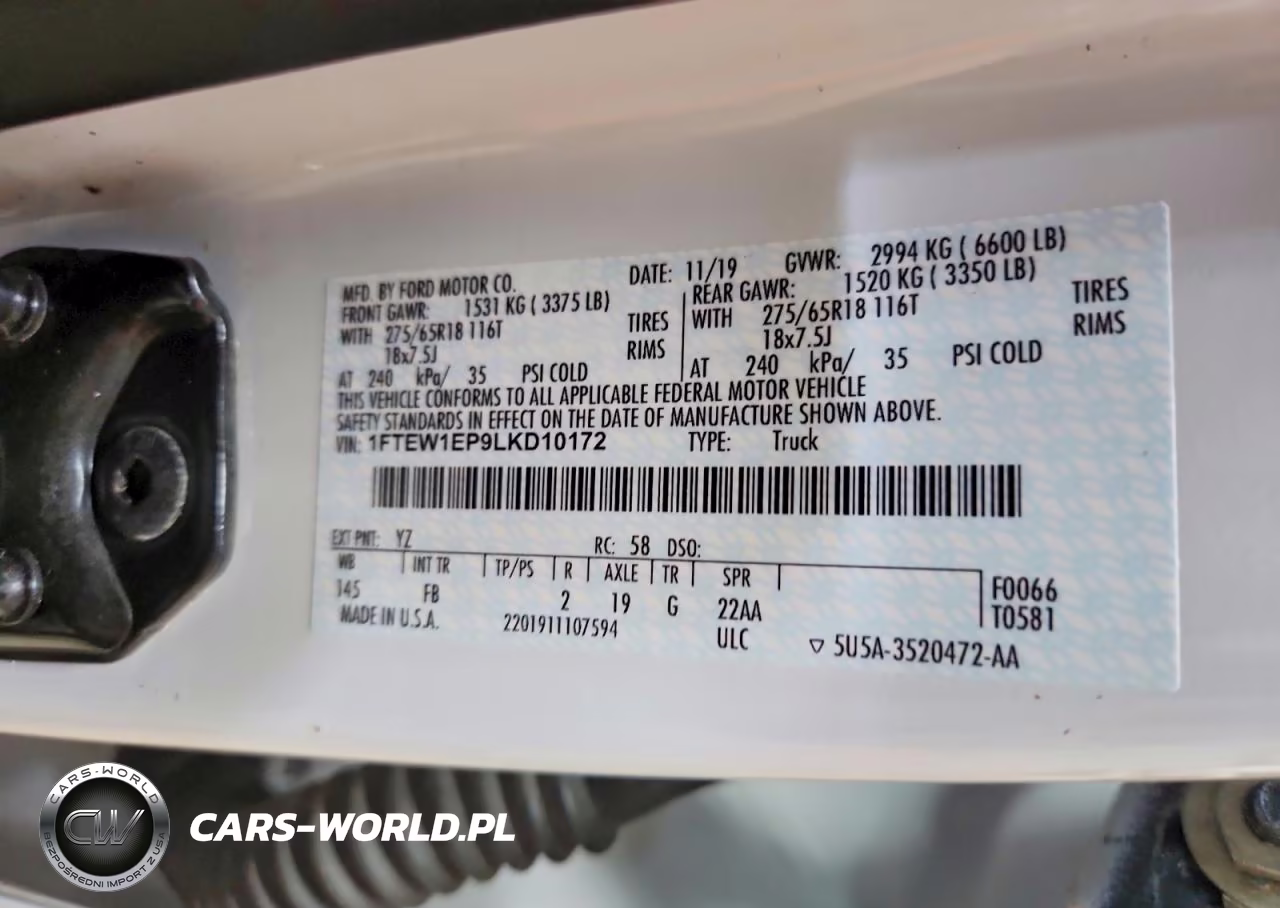 2020 Ford F150 Supercrew VIN:1FTEW1EP9LKD10172 - 12