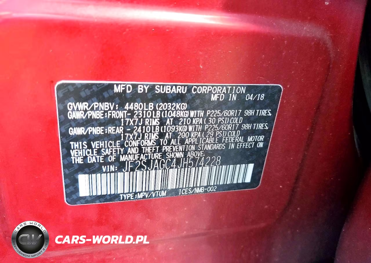2018 Subaru Forester 2.5I Premium VIN:JF2SJAGC4JH574228 - 14