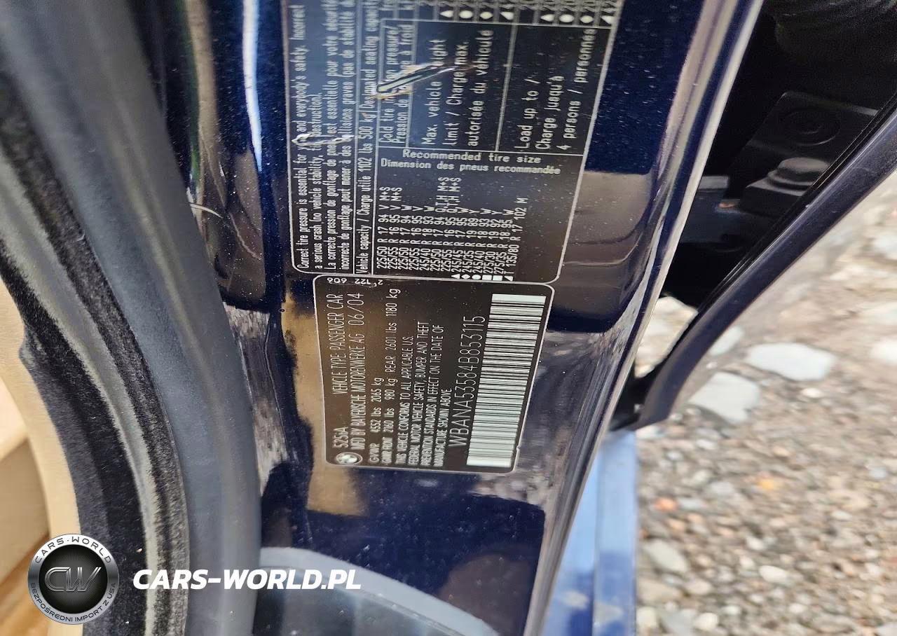 2004 BMW 525 I VIN:WBANA53584B853115 - 13