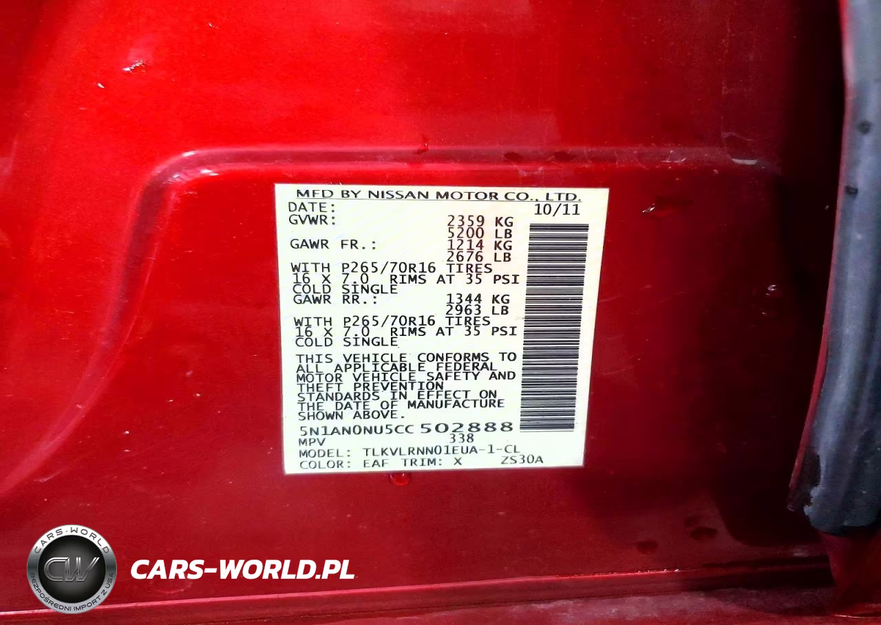 2012 Nissan Xterra X VIN:5N1AN0NU5CC502888 - 14