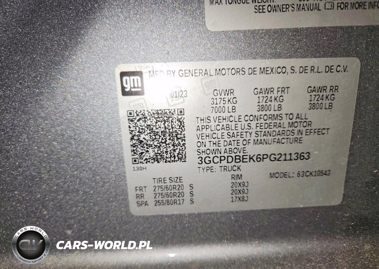 2023 Chevrolet Silverado K1500 Custom VIN:3GCPDBEK6PG211363 - 12