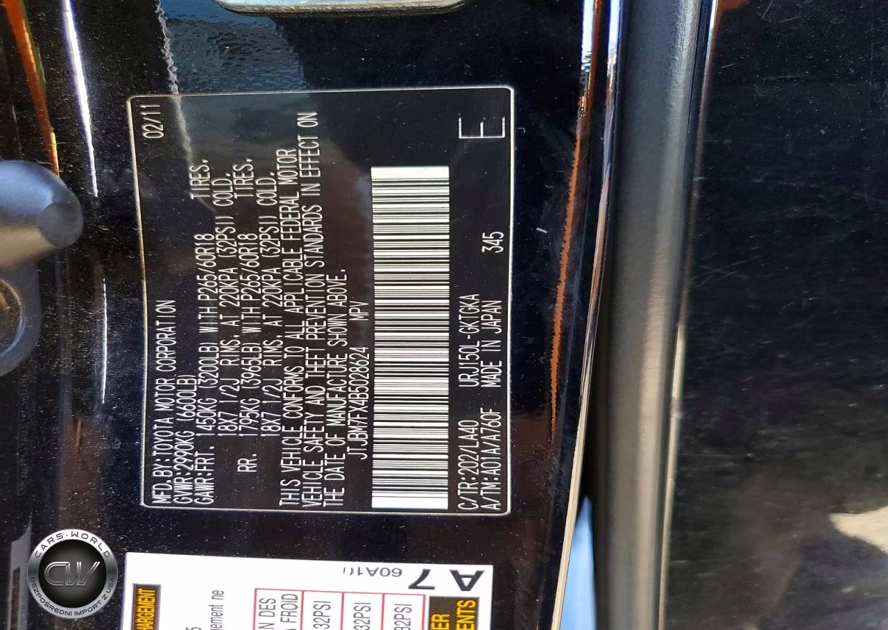 2011 Lexus Gx 460 VIN:JTJBM7FX4B5028624 - 13