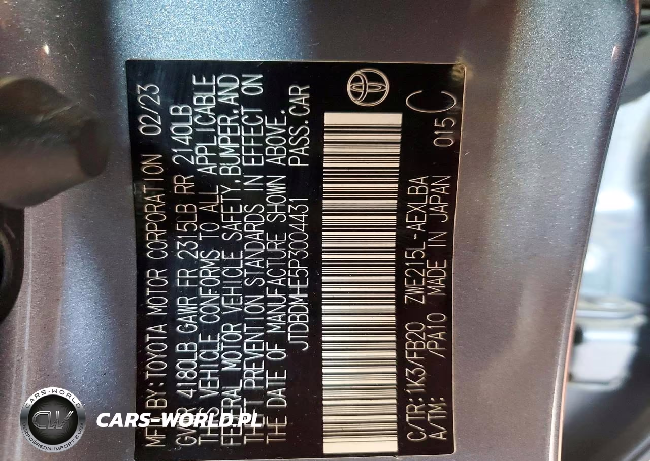 2023 Toyota Corolla Hybrid Le VIN:JTDBDMHE5P3004431 - 12