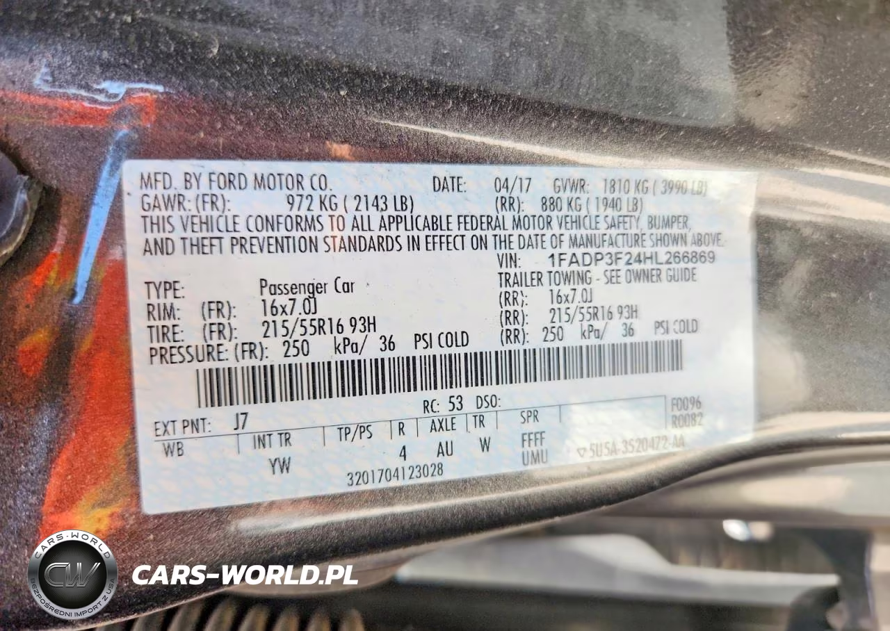 2017 Ford Focus VIN:1FADP3F24HL266869 - 12
