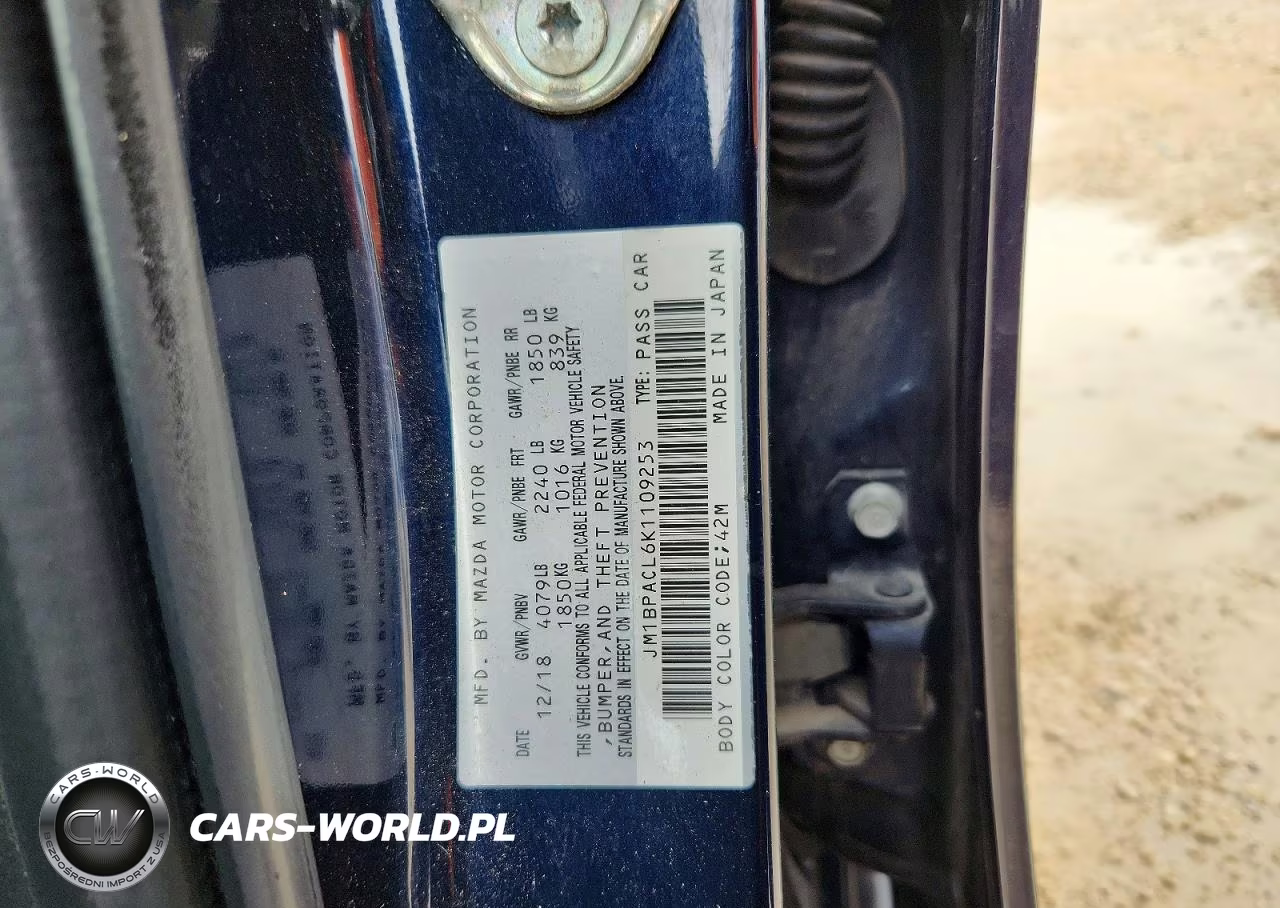 2019 Mazda 3 Preferred Plus VIN:JM1BPACL6K1109253 - 12