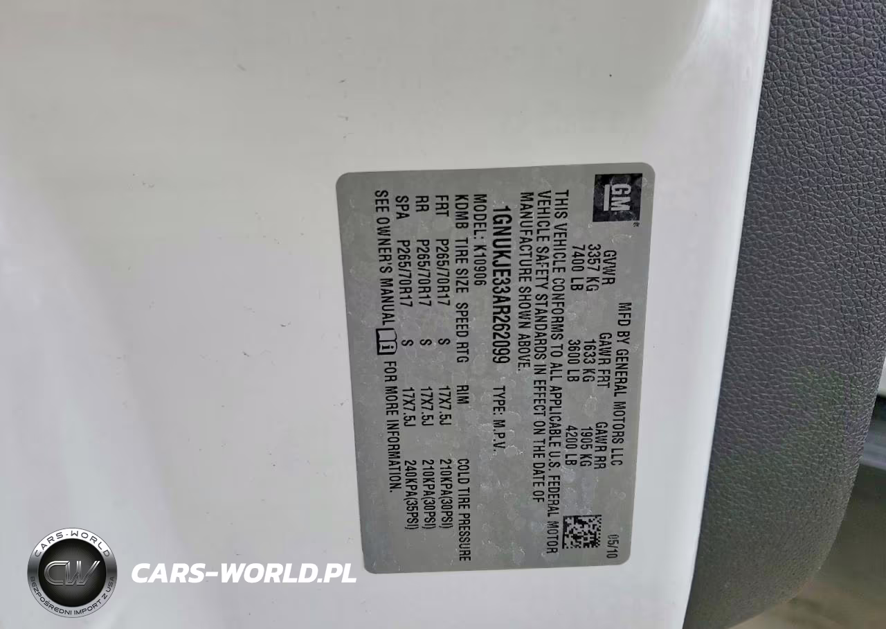 2010 Chevrolet Suburban K1500 Lt VIN:1GNUKJE33AR262099 - 12