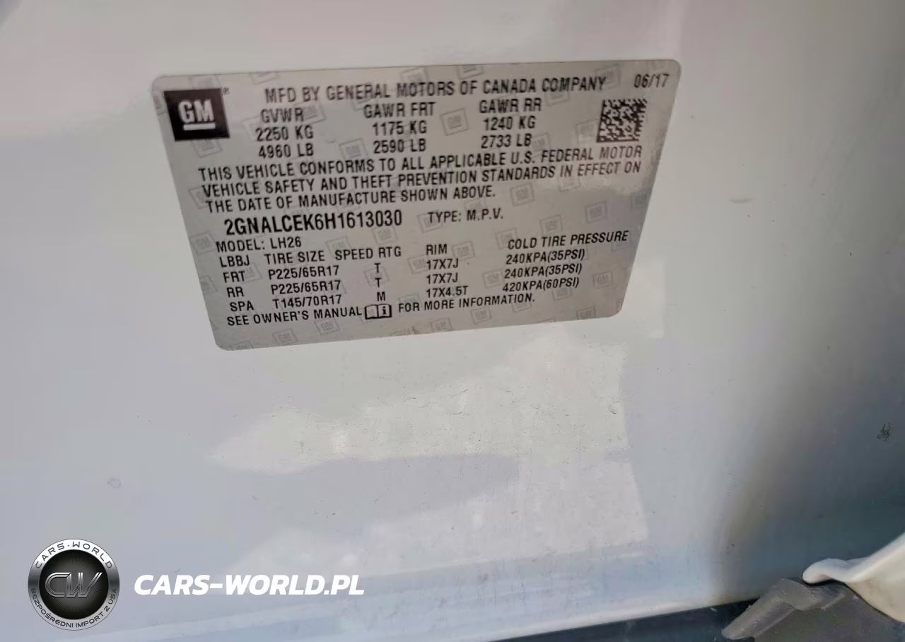 2017 Chevrolet Equinox Lt VIN:2GNALCEK6H1613030 - 12