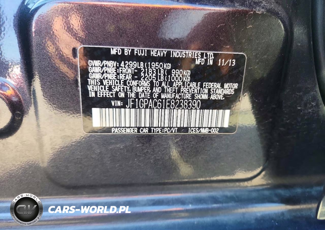 2014 Subaru Impreza Premium VIN:JF1GPAC61E8238390 - 12