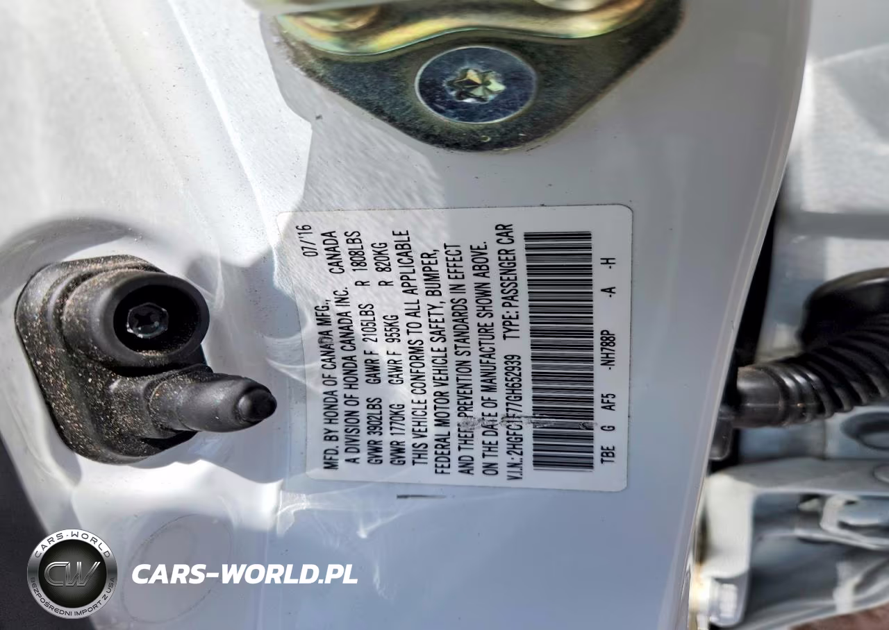 2016 Honda Civic Exl VIN:2HGFC1F77GH652939 - 12