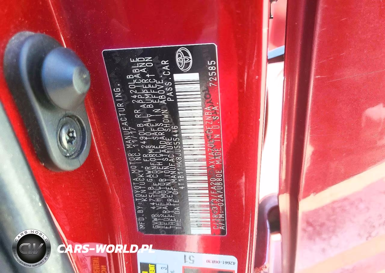 2018 Toyota Camry Le VIN:4T1B11HK8JU555446 - 12
