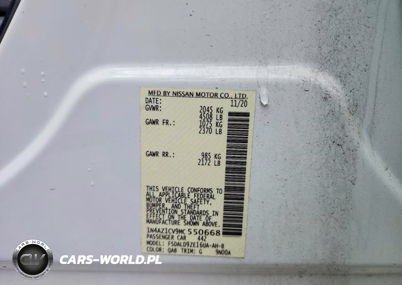 2021 Nissan Leaf Sv VIN:1N4AZ1CV9MC550668 - 13