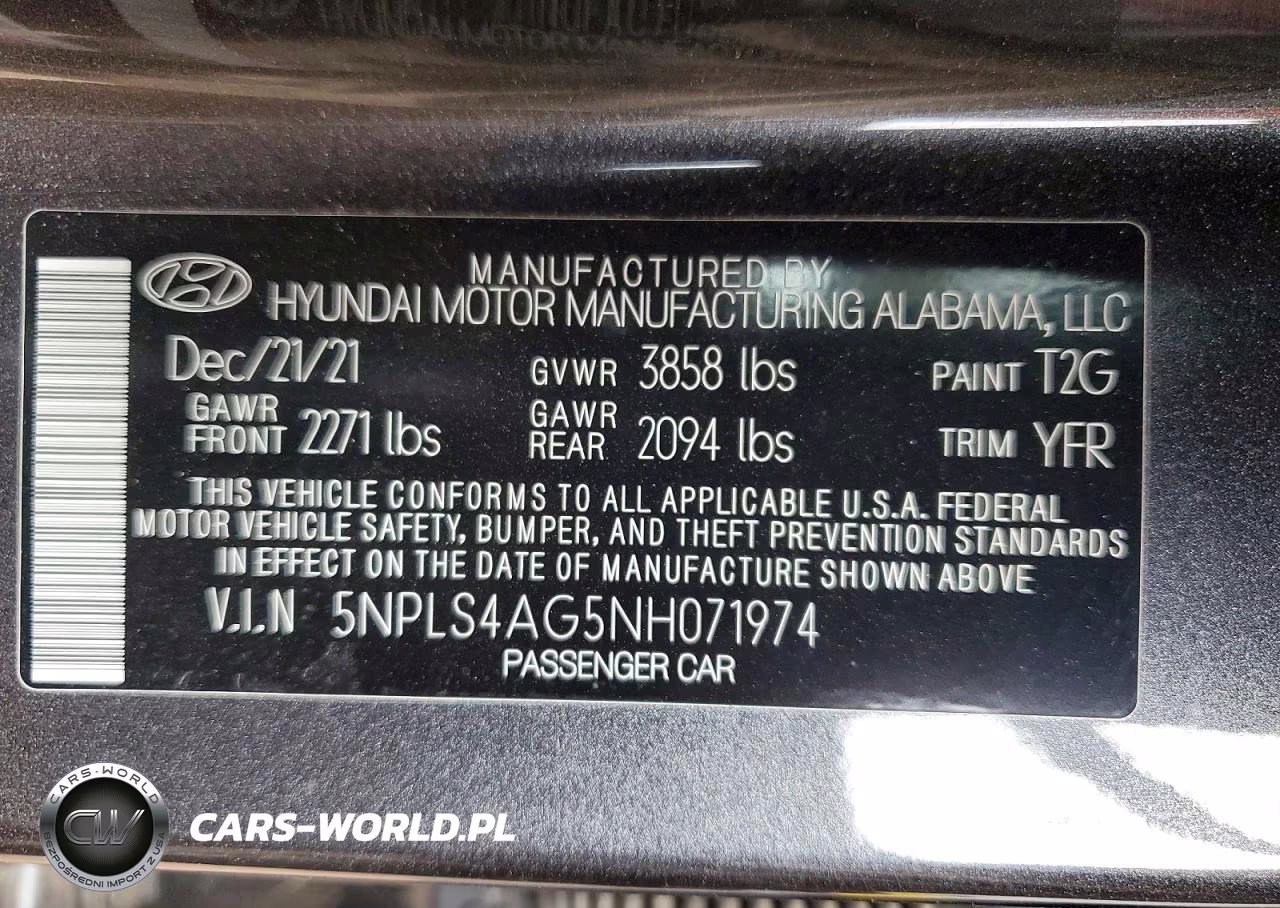 2022 Hyundai Elantra Sel VIN:5NPLS4AG5NH071974 - 12