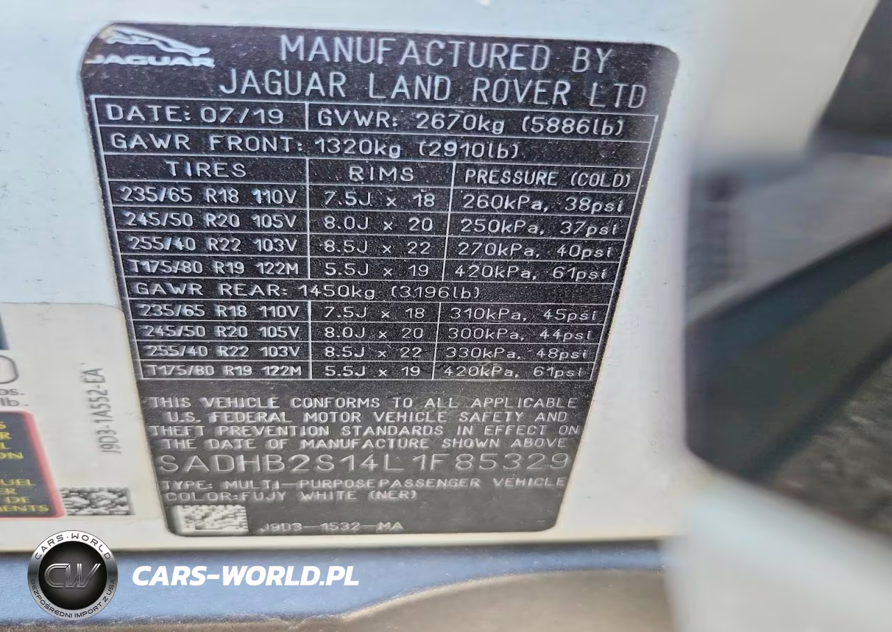2020 Jaguar I-Pace S VIN:SADHB2S14L1F85329 - 13