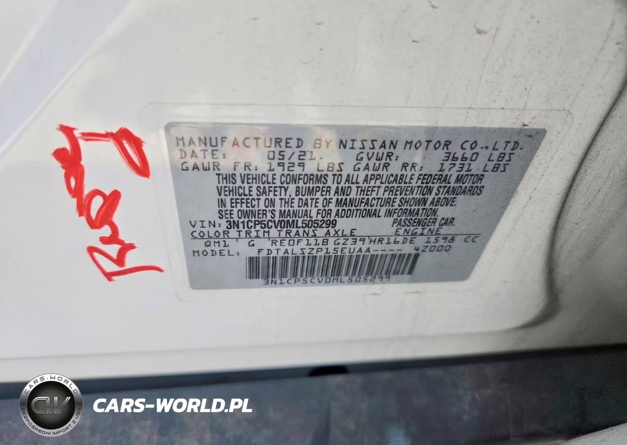 2021 Nissan Kicks Sv VIN:3N1CP5CV0ML505299 - 14