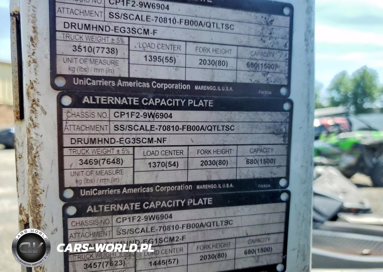 2015 Unicarriers Forklift VIN:CP1F29W6904 - 10