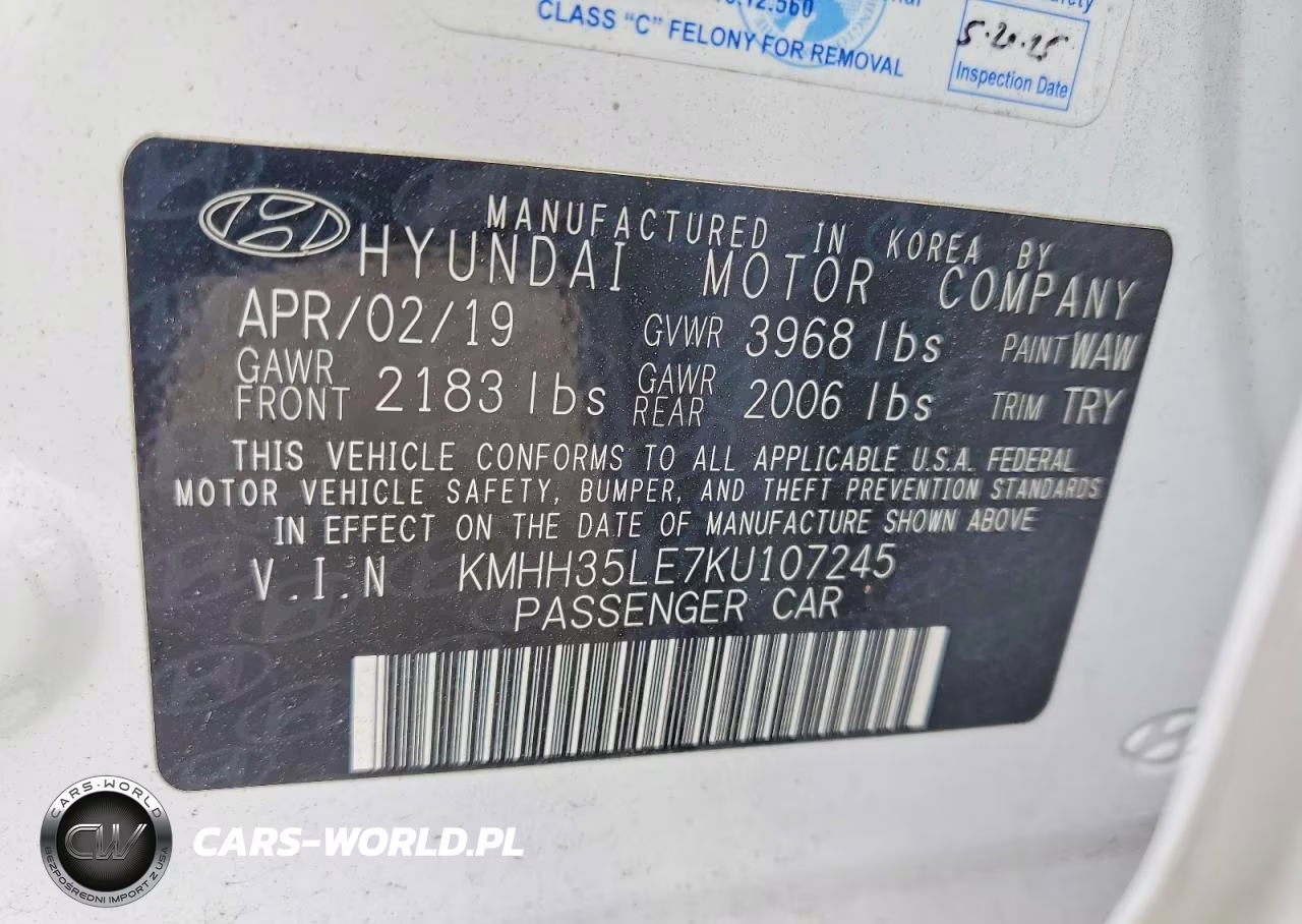2019 Hyundai Elantra Gt Base VIN:KMHH35LE7KU107245 - 14