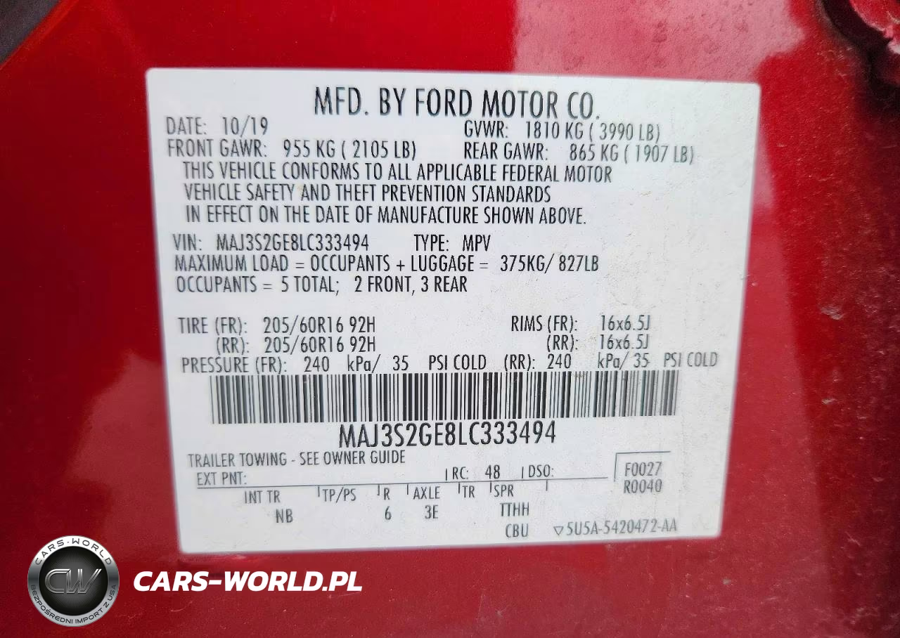 2020 Ford Ecosport Se VIN:MAJ3S2GE8LC333494 - 12