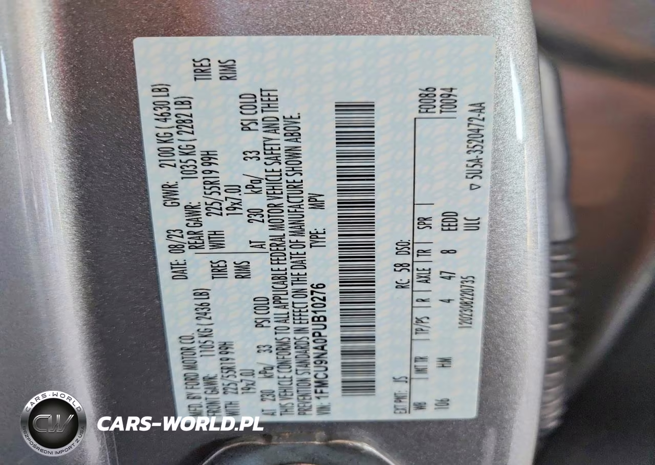 2023 Ford Escape St Line Select VIN:1FMCU9NA0PUB10276 - 13