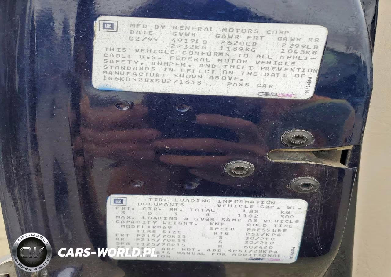 1995 Cadillac Deville VIN:1G6KD52BXSU271638 - 12