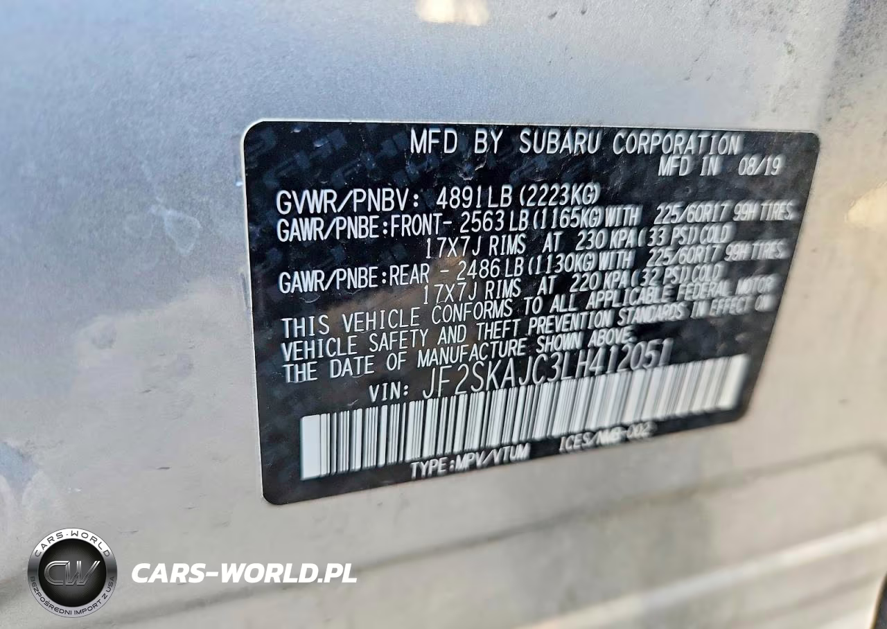 2020 Subaru Forester Premium VIN:JF2SKAJC3LH412051 - 14