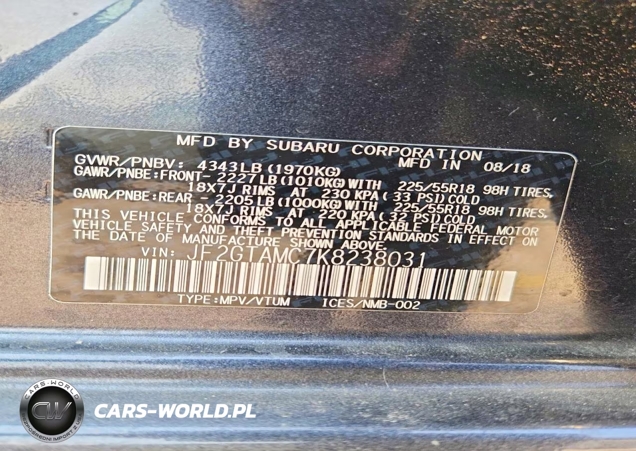 2019 Subaru Crosstrek Limited VIN:JF2GTAMC7K8238031 - 14