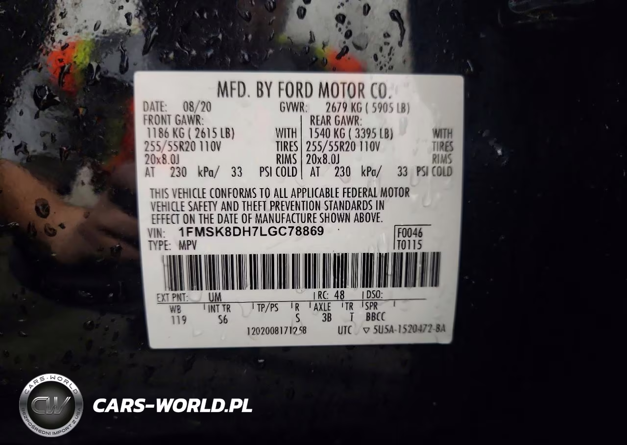 2020 Ford Explorer Xlt VIN:1FMSK8DH7LGC78869 - 12