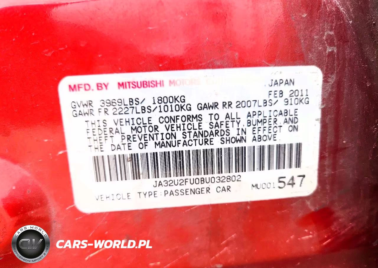 2011 Mitsubishi Lancer Es-Es Sport VIN:JA32U2FU0BU032802 - 12