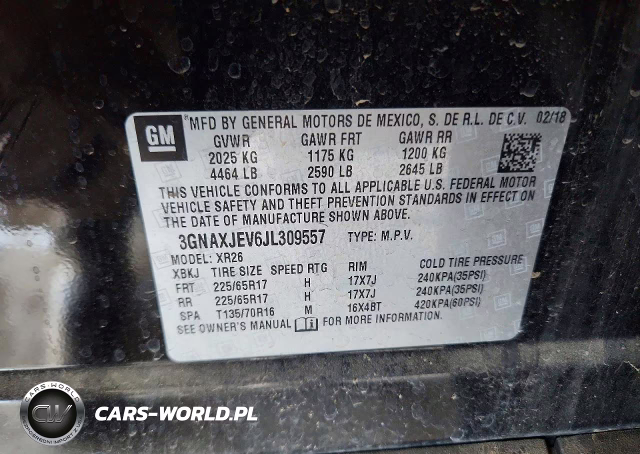 2018 Chevrolet Equinox Lt VIN:3GNAXJEV6JL309557 - 13