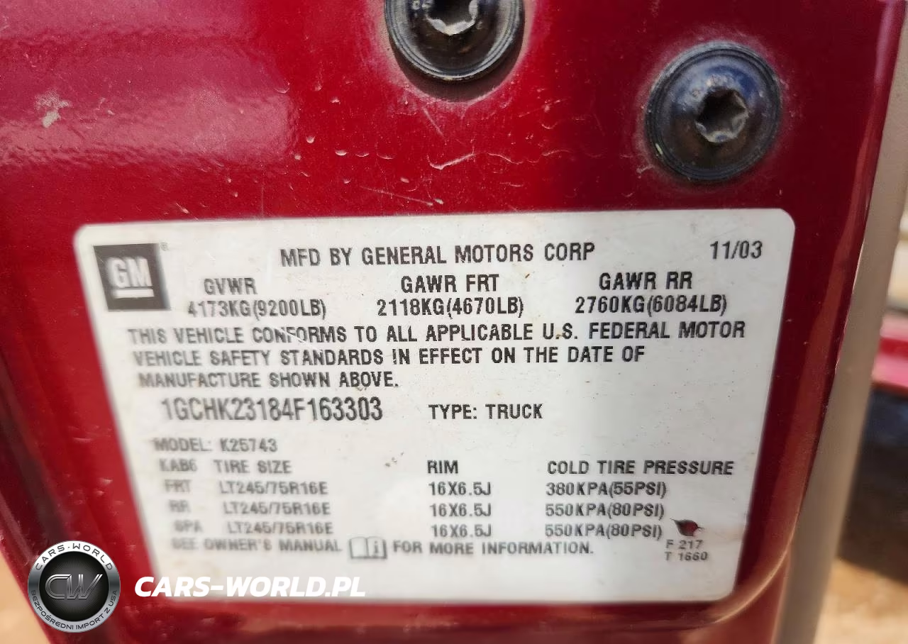 2004 Chevrolet Silverado K2500 Heavy Duty VIN:1GCHK23184F163303 - 10
