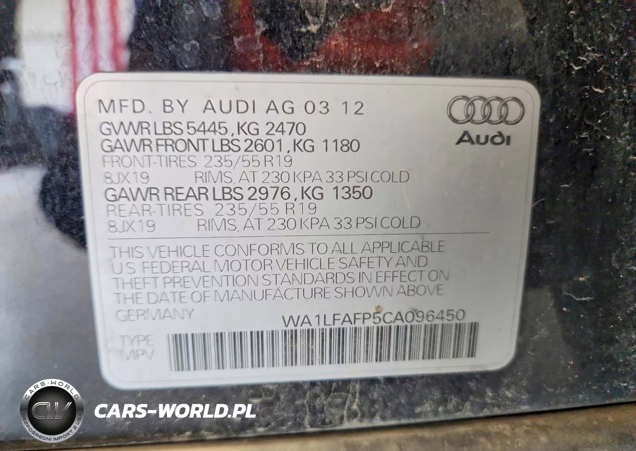 2012 Audi Q5 Premium Plus VIN:WA1LFAFP5CA096450 - 14