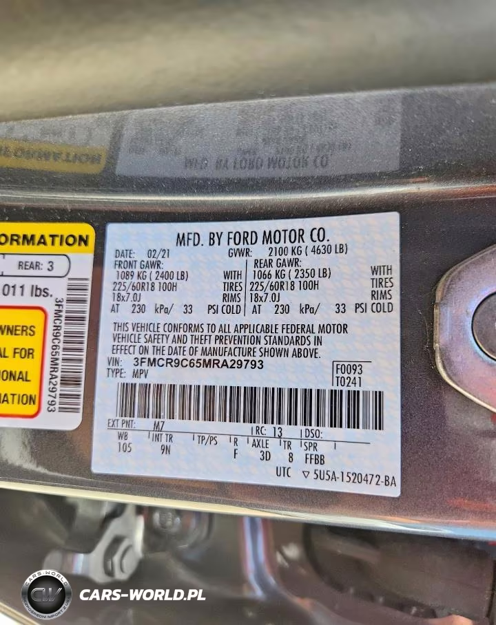 2021 Ford Bronco Sport Outer Banks VIN:3FMCR9C65MRA29793 - 13