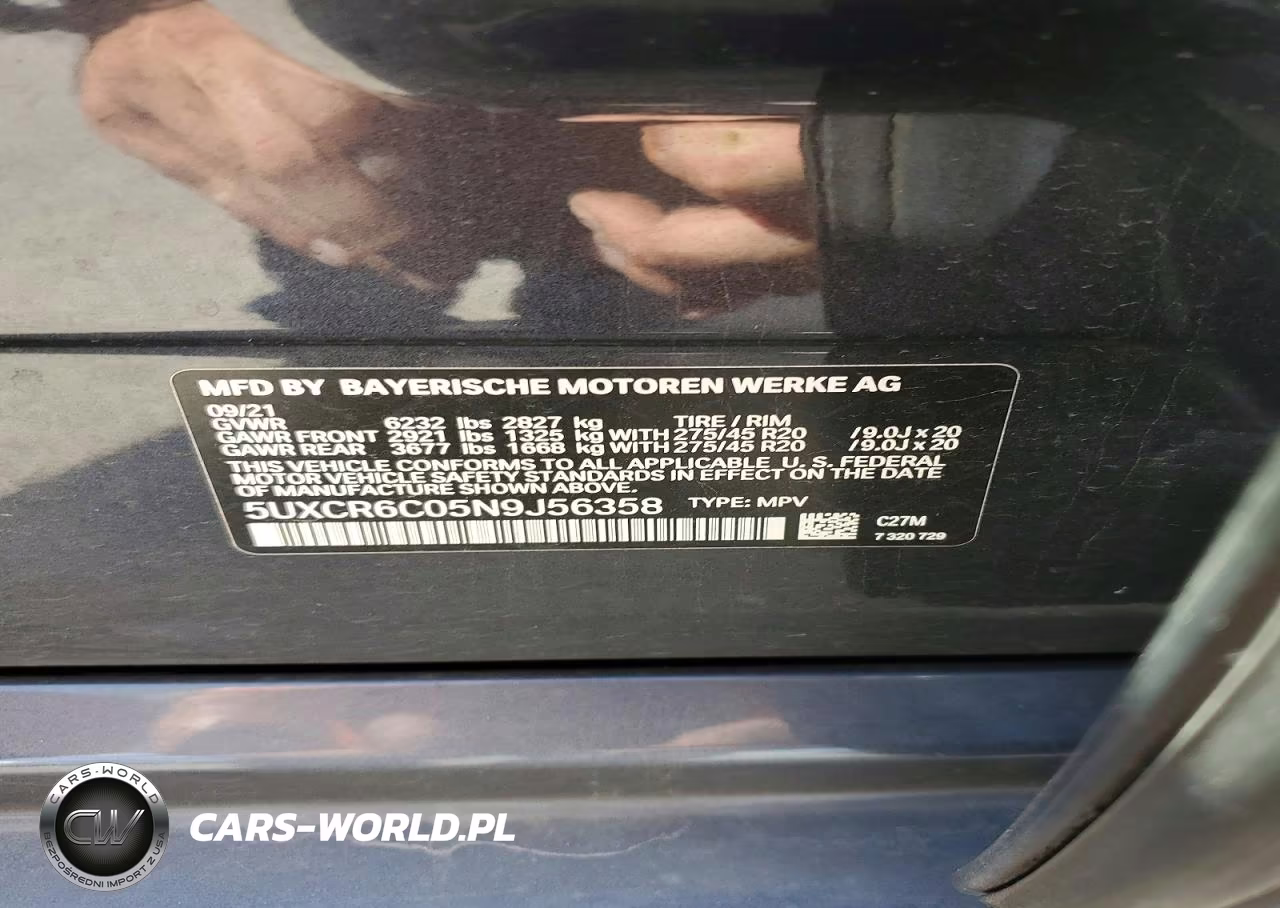 2022 BMW X5 xDrive40I VIN:5UXCR6C05N9J56358 - 12