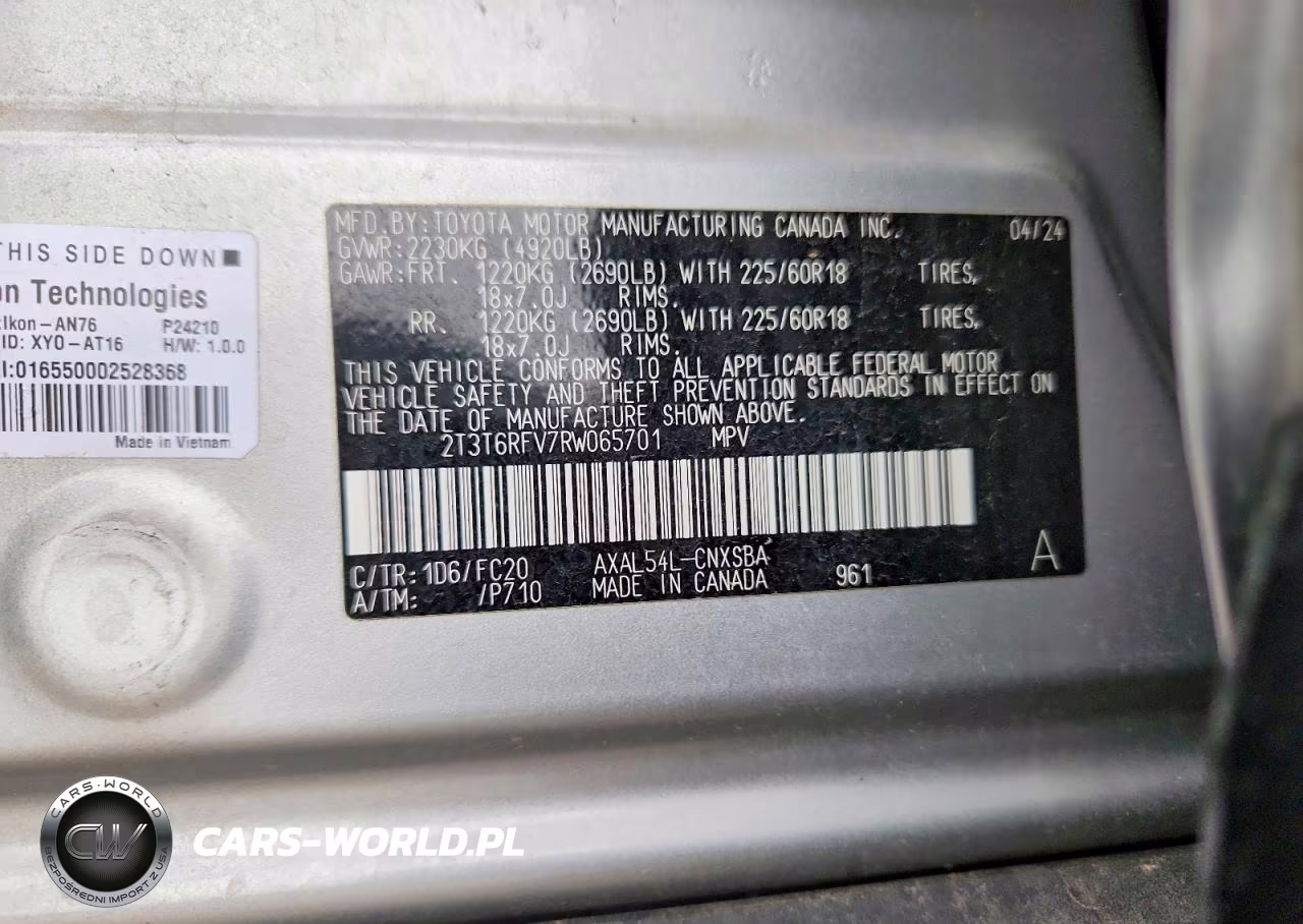 2024 Toyota Rav4 Se VIN:2T3T6RFV7RW065701 - 14