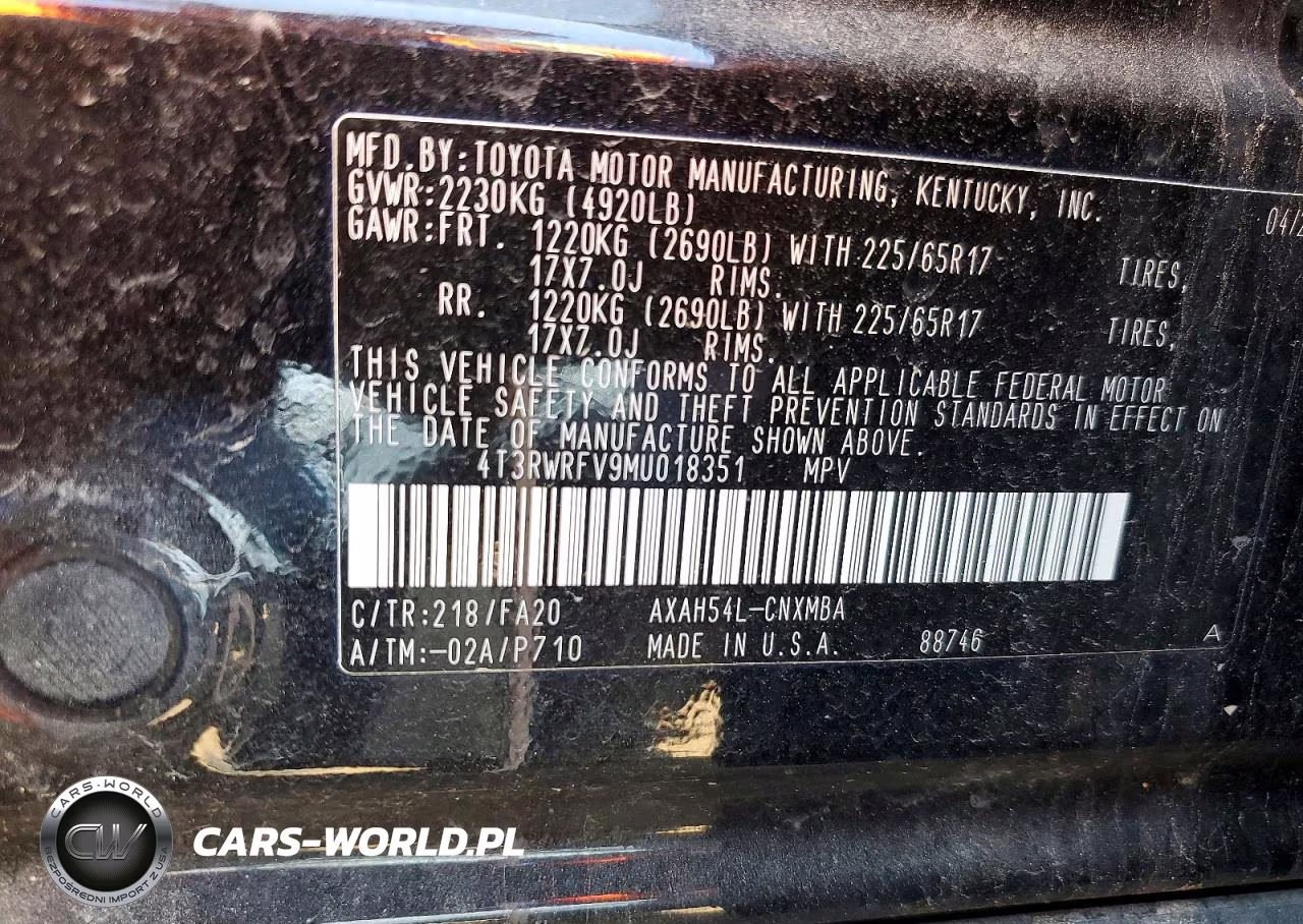2021 Toyota Rav4 Xle VIN:4T3RWRFV9MU018351 - 13